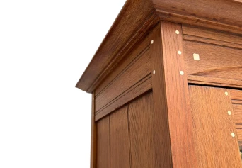 Arts & Crafts One-Door Armoire or Wardrobe Onder den Sint Maarten Style, 1900s